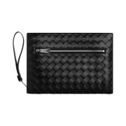Bottega Veneta Small Intrecciato Document Case Black