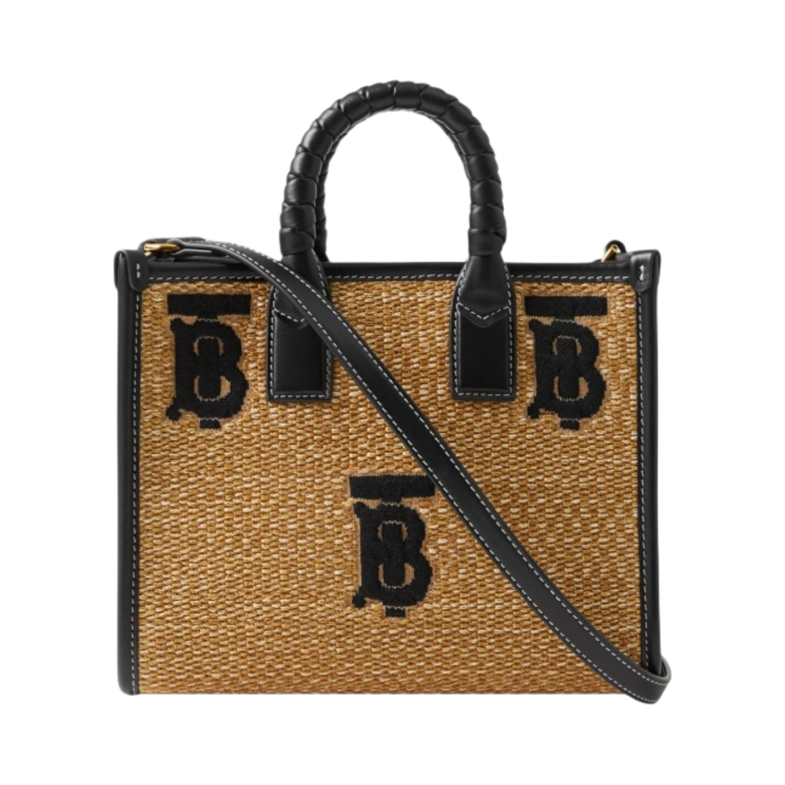 버버리 미니 프레야 토트 내츄럴 블랙(Burberry Mini Freya Tote Natural Black) - 3