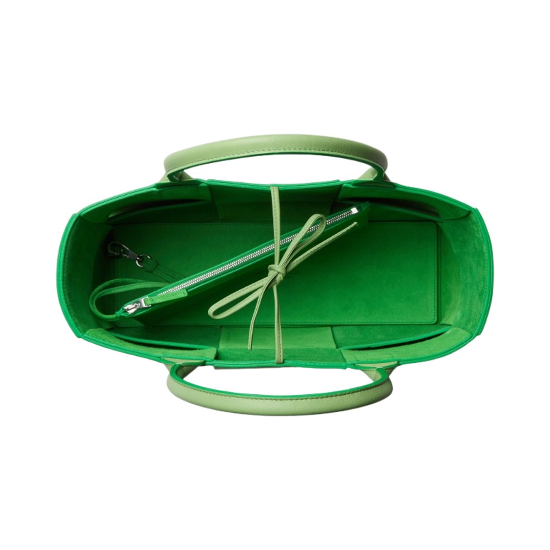 보테가 베네타 스몰 아르코 그레인드 레더 토트백 피스타치오 패러킷(Bottega Veneta Small Arco Grained Leather Tote Pistachio Parakeet) - 3