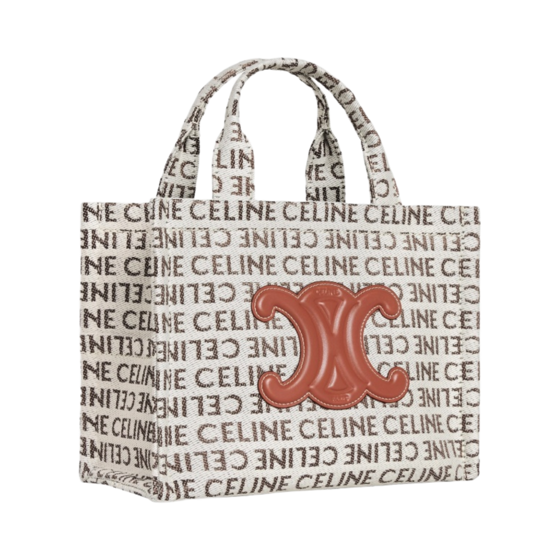 셀린느 스몰 카바스 타이스 텍스타일 셀린느 올오버 내츄럴 탄(Celine Small Cabas Thais in Textile with Celine All-Over Natural Tan) - 2