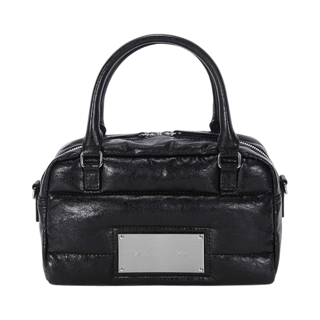 마뗑킴 포우 레더 베이비 스포티 토트백 블랙(Matin Kim Faux Leather Baby Sporty Tote Bag Black) - 1