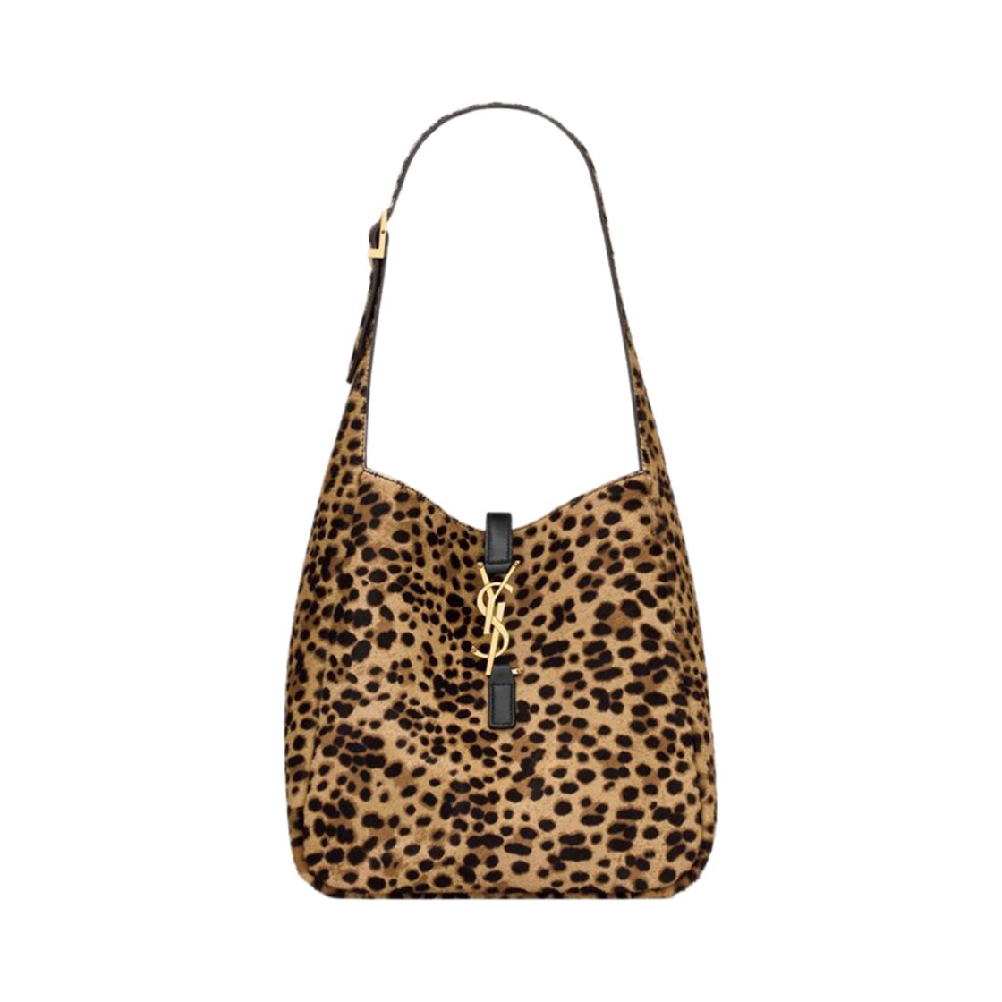 713938-AAD0J-2790 Saint Laurent Le 5 À 7 Supple Small In Pony Hair Leather Beige Black