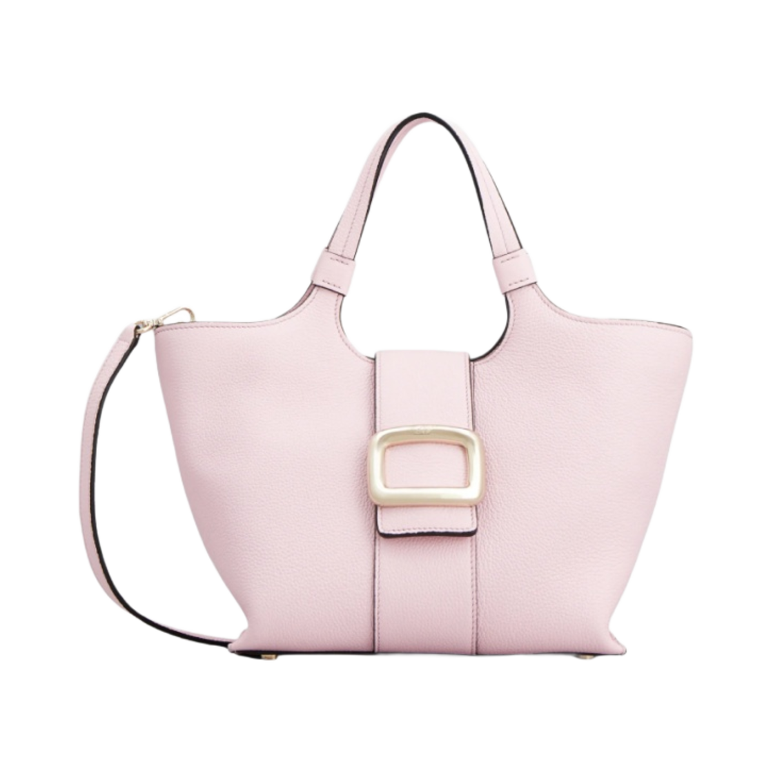 RBWAOGA0100QV7M427 (W) Roger Vivier Viv’ Choc Mini Leather Shopping Bag Pink
