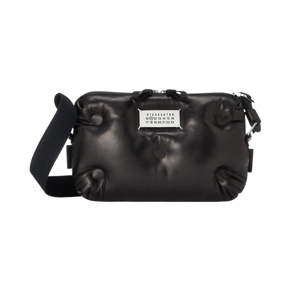 메종 마르지엘라 글램 슬램 레더 숄더백 블랙