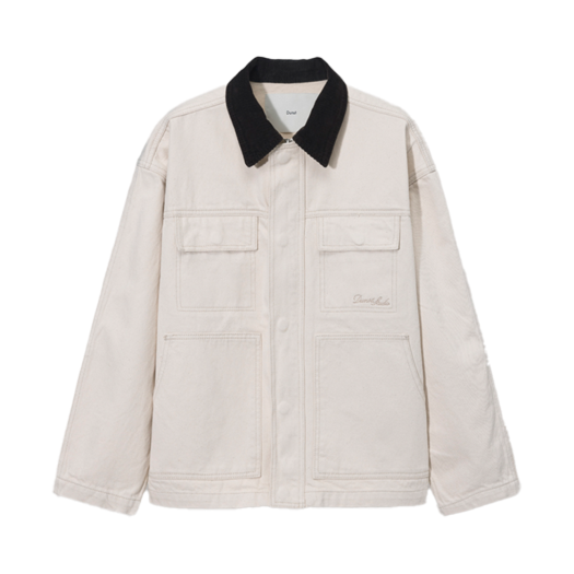 UDJU5A115IV Dunst Unisex Vintage Denim Work Jacket Stone Ivory