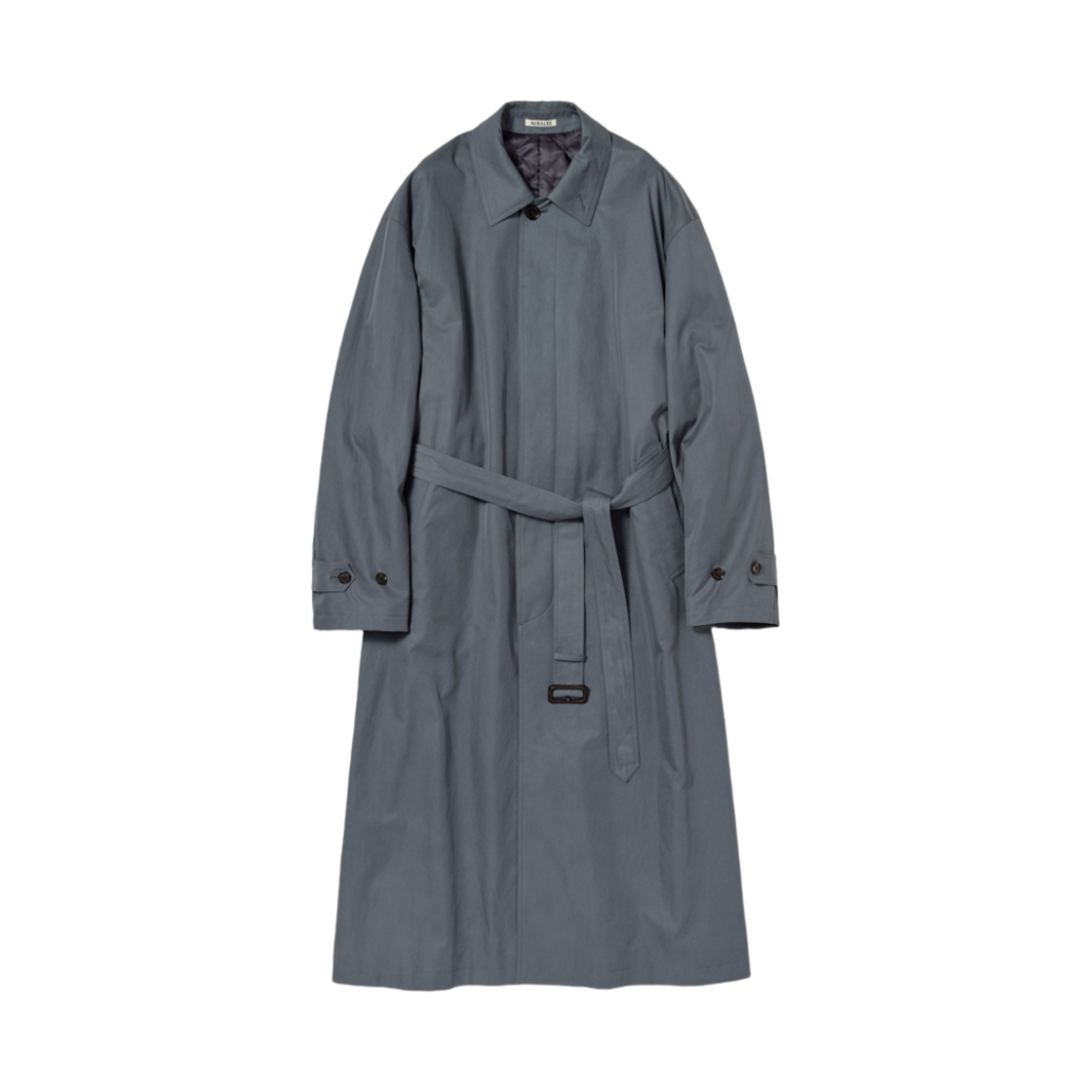 (W) 오라리 워시드 핀스 개버딘 수티앵 칼라 코트 라이트 네이비 - 25SS