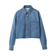 (W) Miu Miu Denim Blouson Jacket Sapphire Blue