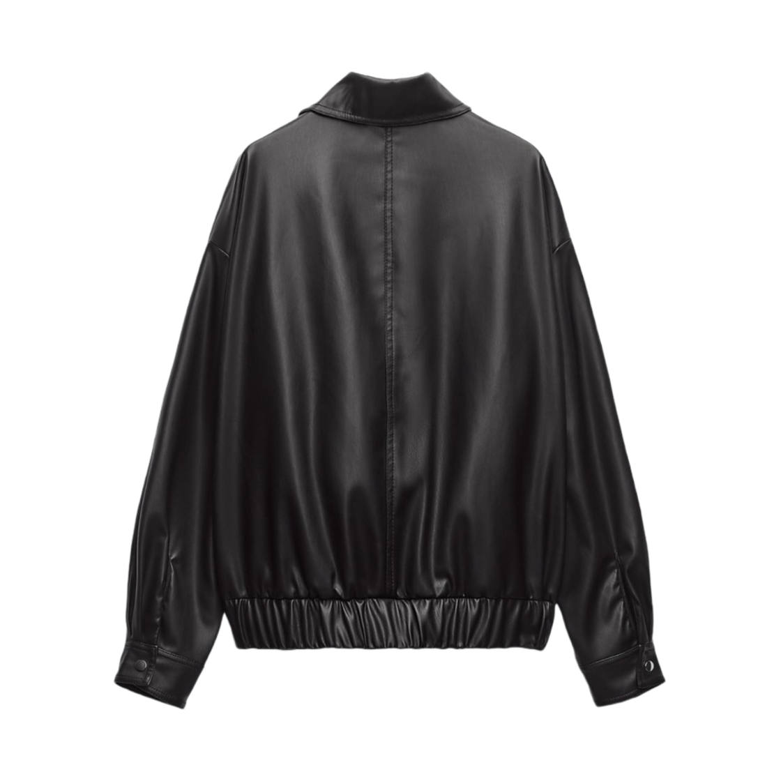 자라 페이크 레더 봄버 자켓 블랙(Zara Leather Effect Bomber Jacket Black) - 2