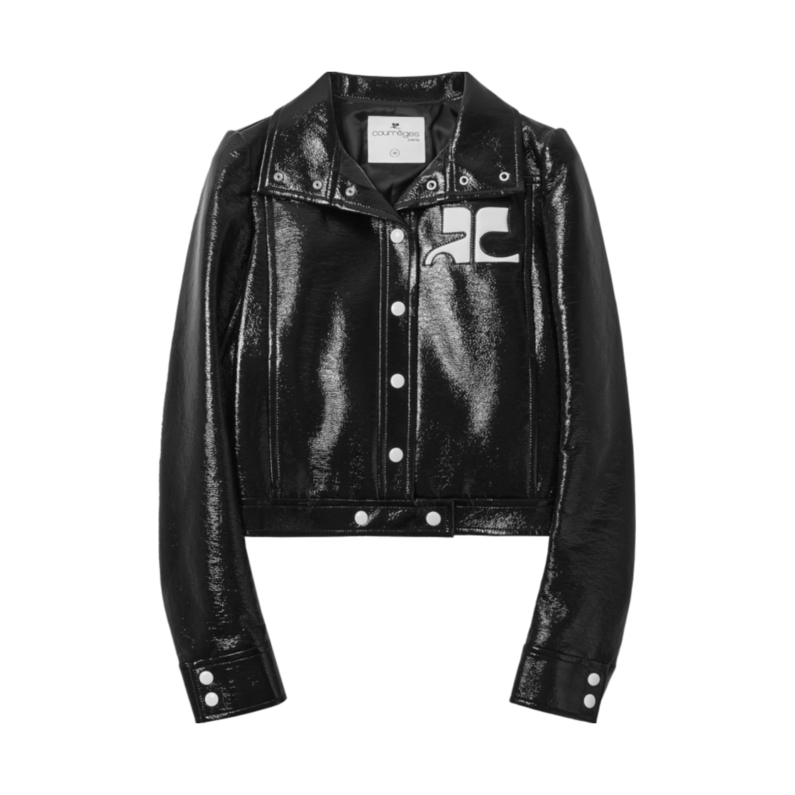 (W) 꾸레쥬 리에디션 바이닐 자켓 블랙((W) Courreges Reedition Vinyl Jacket Black)