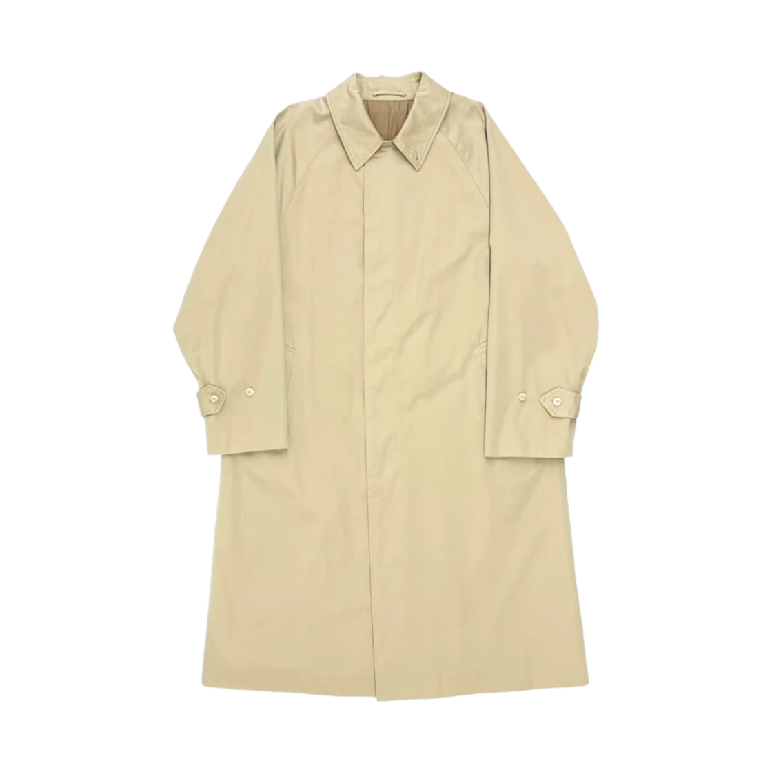 코모리 코튼 개버딘 발 칼라 코트 베이지 - 24AW(Comoli Cotton Gabardine Bal Collar Coat Beige - 24AW)