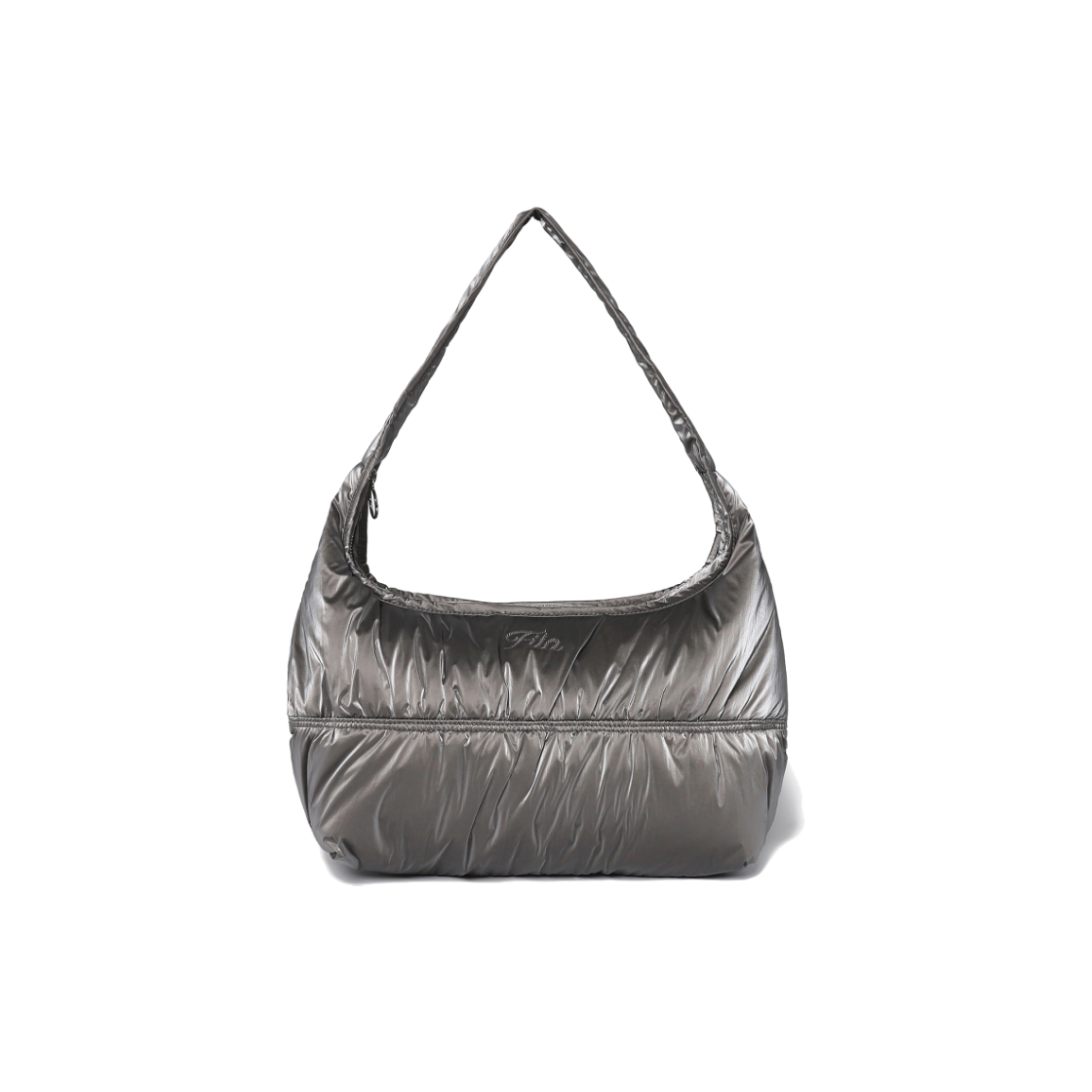 1100FS253RB01F003176 [6% 적립] FILA Glossy Hobo Bag Dark Gray