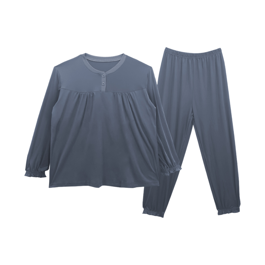 A-PAJAMA-WDG-W [3% 적립] (W) Aone Peach Fleece Round Pajama Set Dark Gray