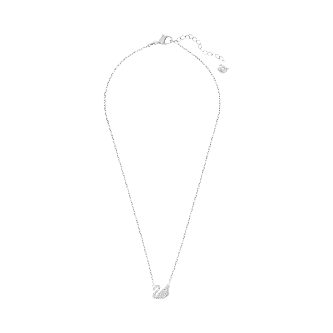 (W) 스와로브스키 스완 파베 펜던트 화이트 로듐 플래팅((W) Swarovski Swan Pave Pendant White Rhodium Plated)