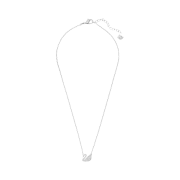 (W) Swarovski Swan Pave Pendant White Rhodium Plated