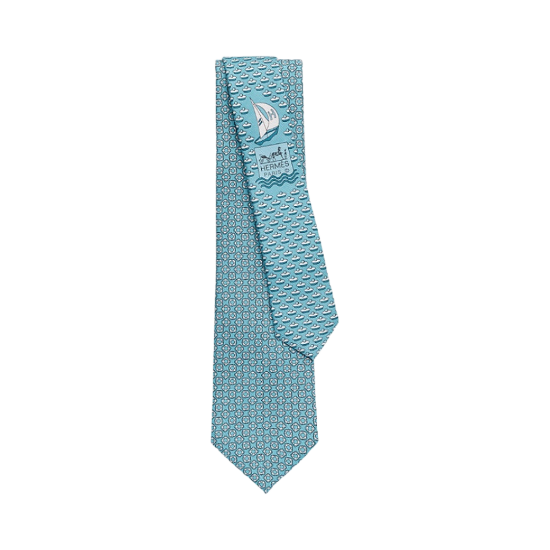 에르메스 타이 7 자이 뚜쉬 르 퐁퐁 트윌비 타이 씨엘 블랑