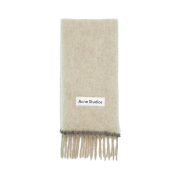 Acne Studios Mohair Wool Fringe Muffler Beige Grey