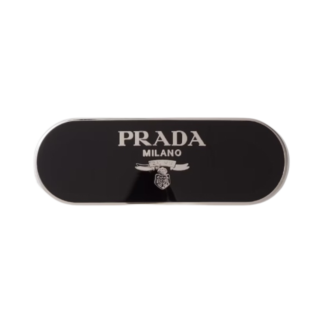 (W) 프라다 메탈 헤어 클립 블랙((W) Prada Metal Hair Clip Black)