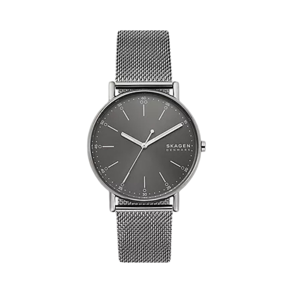SKW6577 Skagen Signature Three-Hand 40mm Charcoal Stainless Steel Mesh Grey