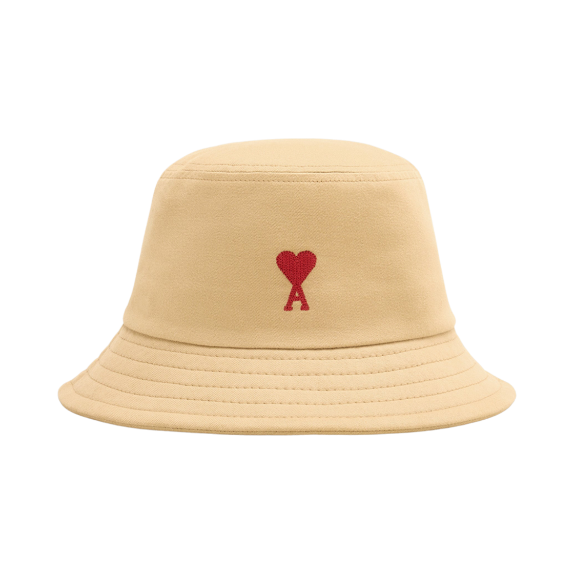 아미 스몰 하트 로고 자수 코튼 버킷햇 샌드(AMI de Coeur Embroidery Cotton Bucket Hat Sand) - 1