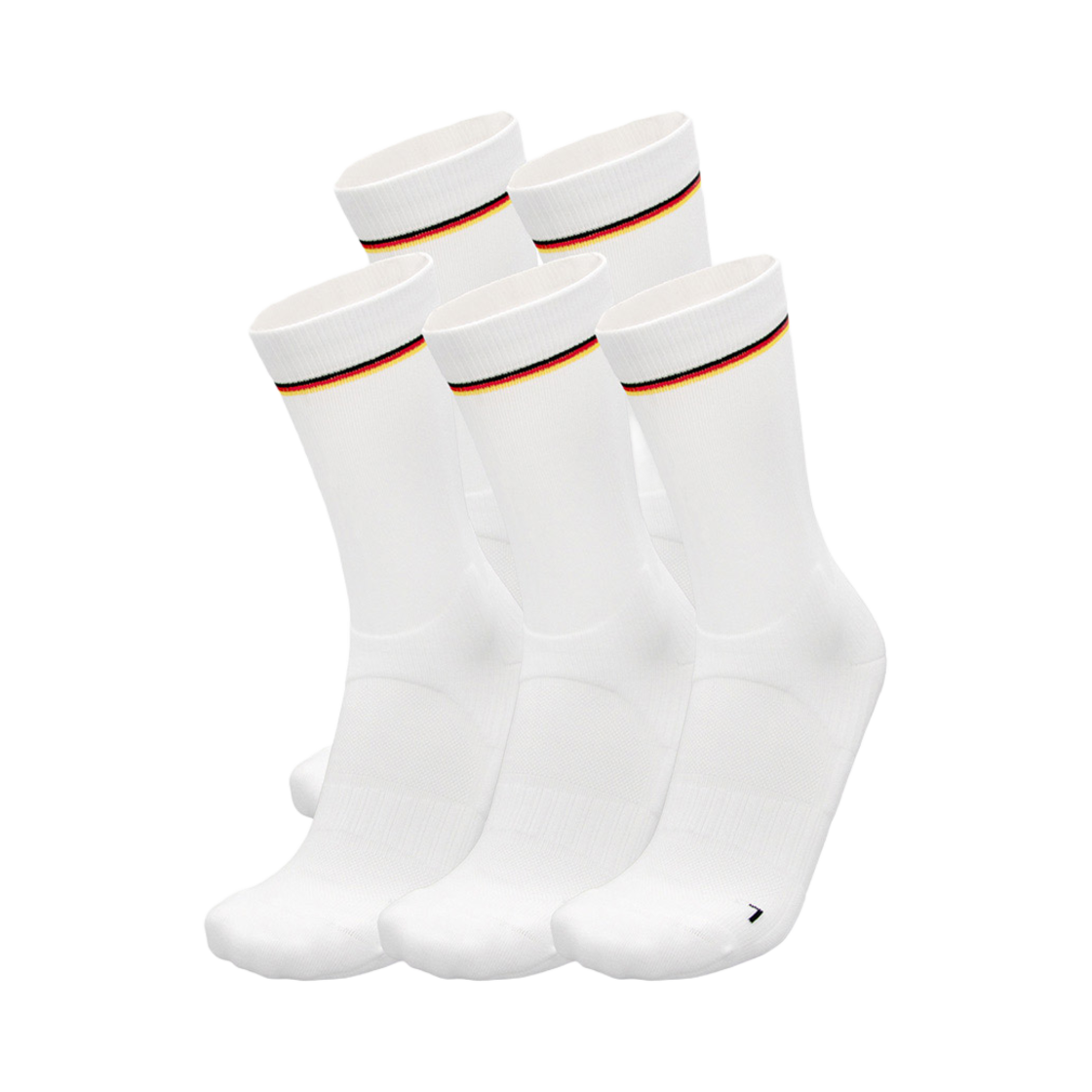 SU-CP-RUN-CREW-WH-5P Socks Up Compression Running Crew Socks White (5 pack)