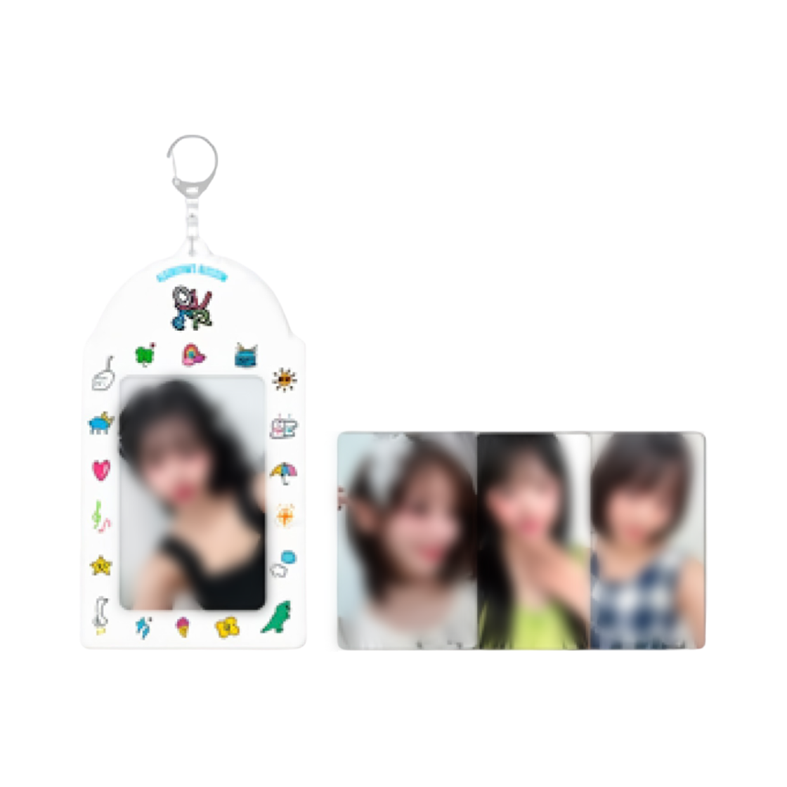 QWER 포토카드 홀더 키링 세트(QWER Photocard Holder Keyring Set)