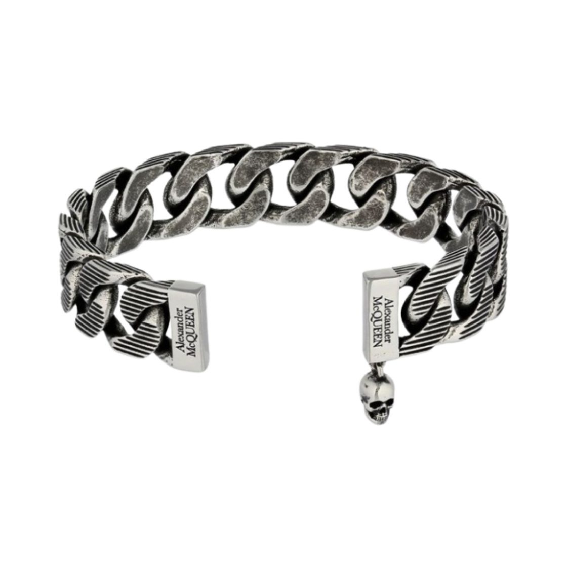 634063J160Y0446 Alexander McQueen Minimal Pendant Bracelet Silver