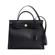 Hermes Herbag Zip 31 Bag Sellier H Berlin Canvas Hunter Cowhide & Gold Caban Ecru Noir Bleu Indigo
