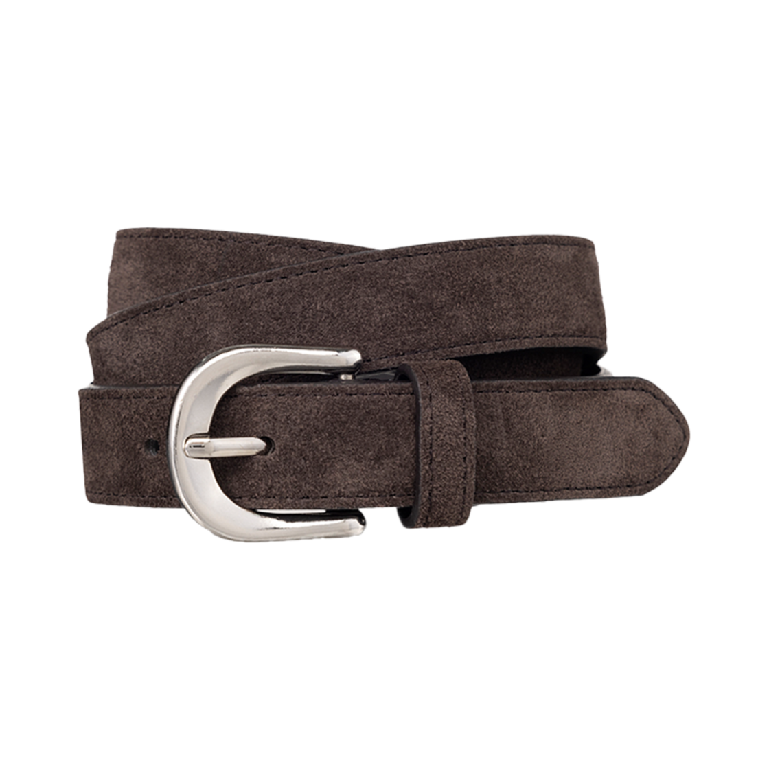 UDBE5E209W2 Dunst D-Buckle Suede Leather Belt Espresso