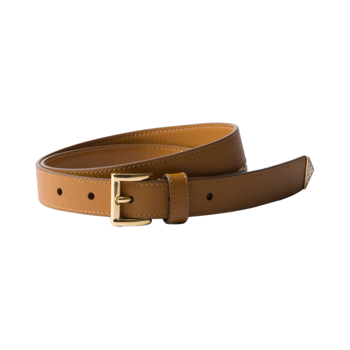 1CC618-053-F03BH Prada Saffiano Leather Belt Caramel