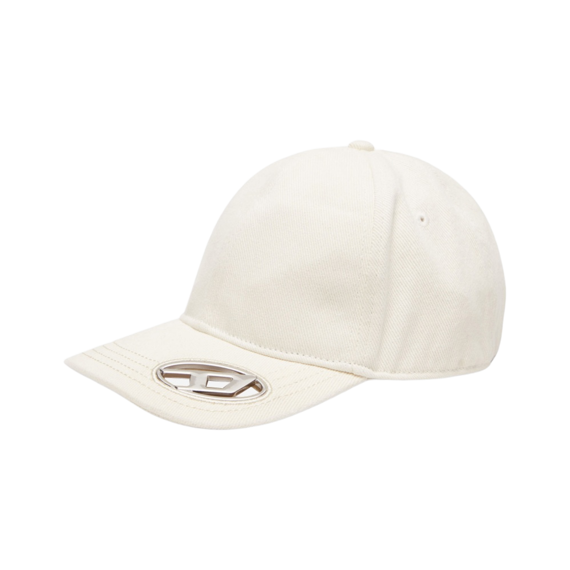 디젤 C-플락 오발 D 플라크 베이스볼 캡 화이트