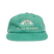 Hello Sunrise Washed OG Logo 6Panel Cap Vintage Green