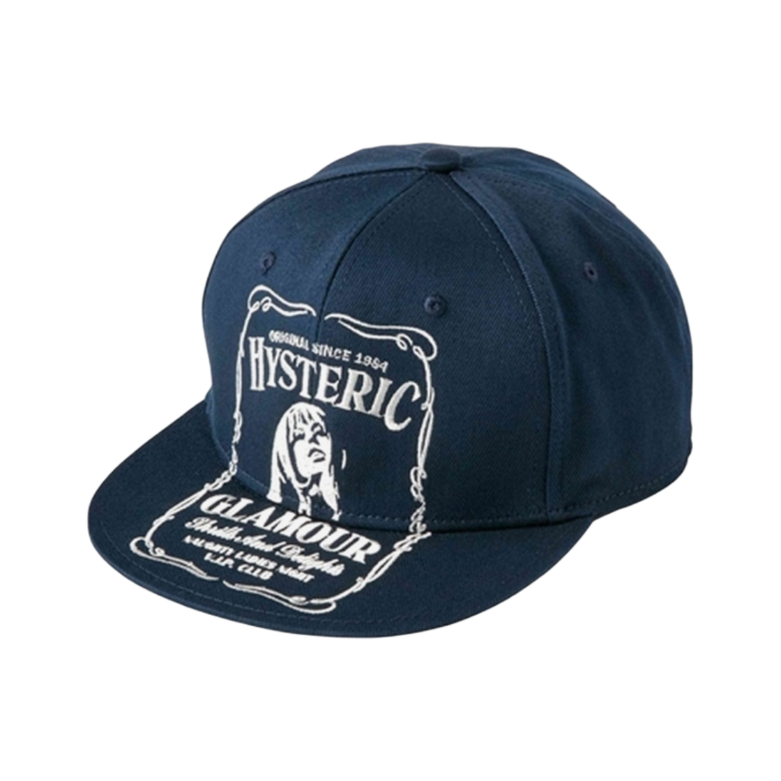 02233QH09 Hysteric Glamour HYS Whisky Embroidery Cap Navy