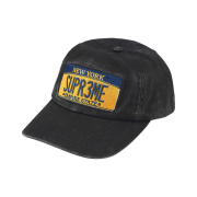 Supreme License Plate 6-Panel Black - 25SS