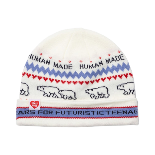 【99%新品】HUMAN MADE JACQUARD BEANIE ネイビー HUMAN MADE(ヒューマンメイド) JACQUARD BEANIEニットキャップ