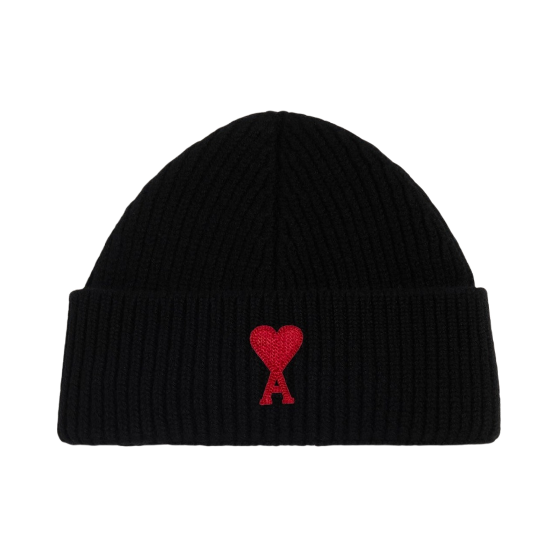 아미 스몰 하트 로고 비니 블랙(AMI de Coeur Beanie Black)