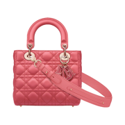 Dior Small Lady Bag My ABCDior Cannage Calfskin Yarro Pink