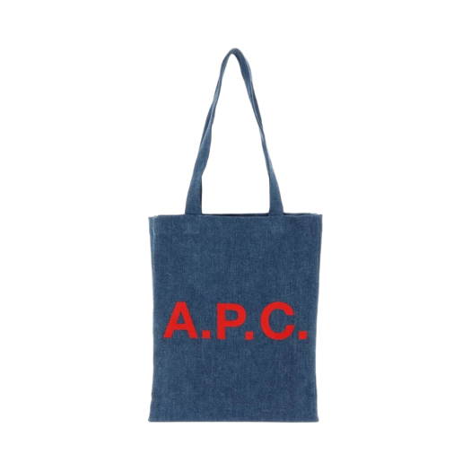 A.P.C. Lou Denim Tote Bag Washed Indigo