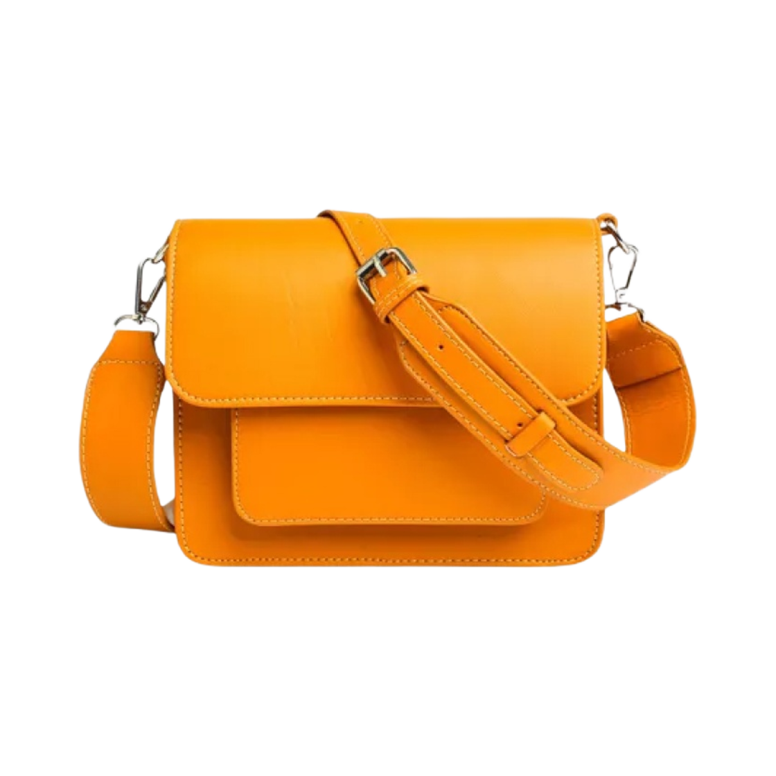 비스크 비건 케이먼 포켓 스터럭쳐 크로스백 덴스 오렌지(HVISK Vegan Cayman Pocket Structure Cross Bag Dense Orange)