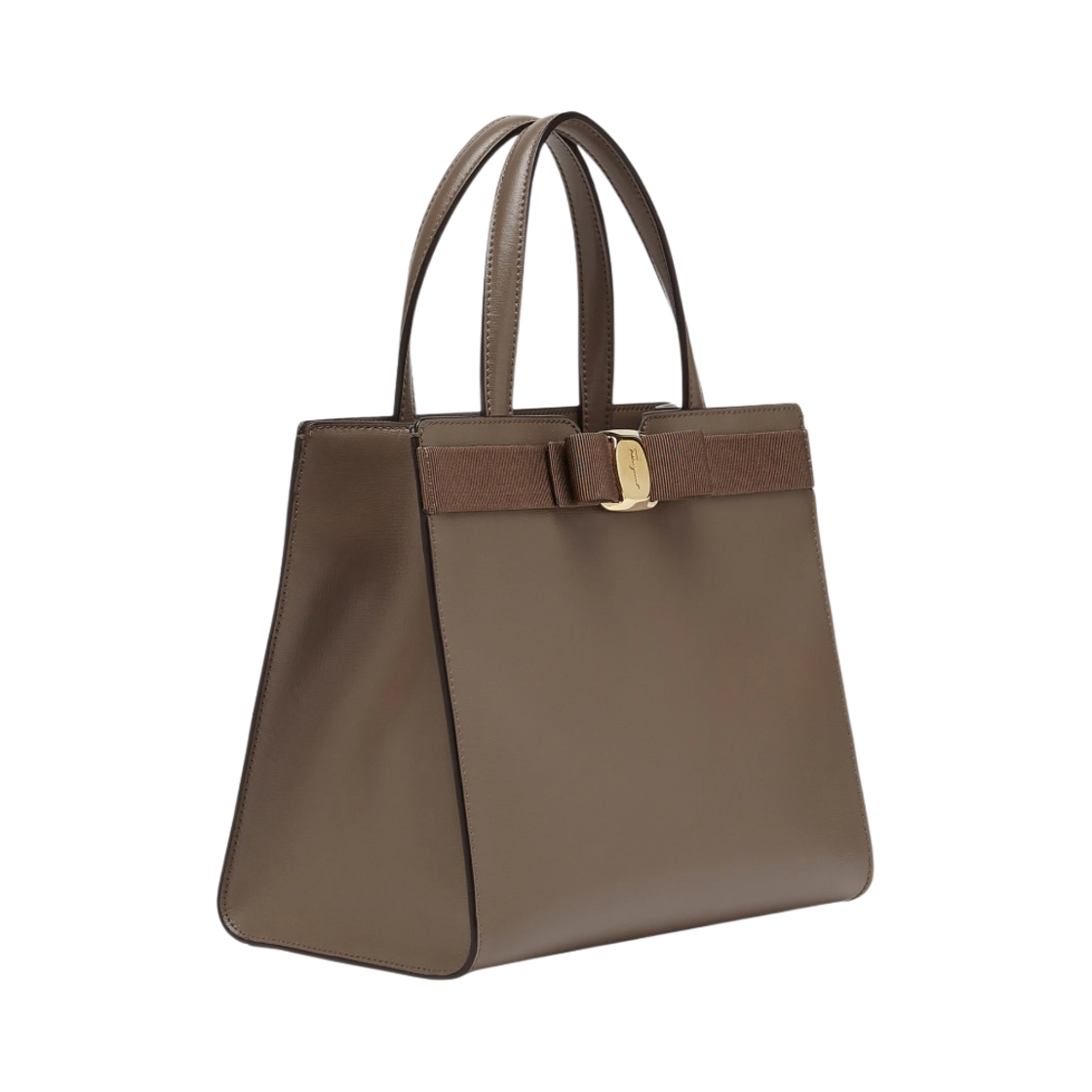 21I290-741078 Ferragamo Medium Bara Top Handle Bag Caraway Seed - #2