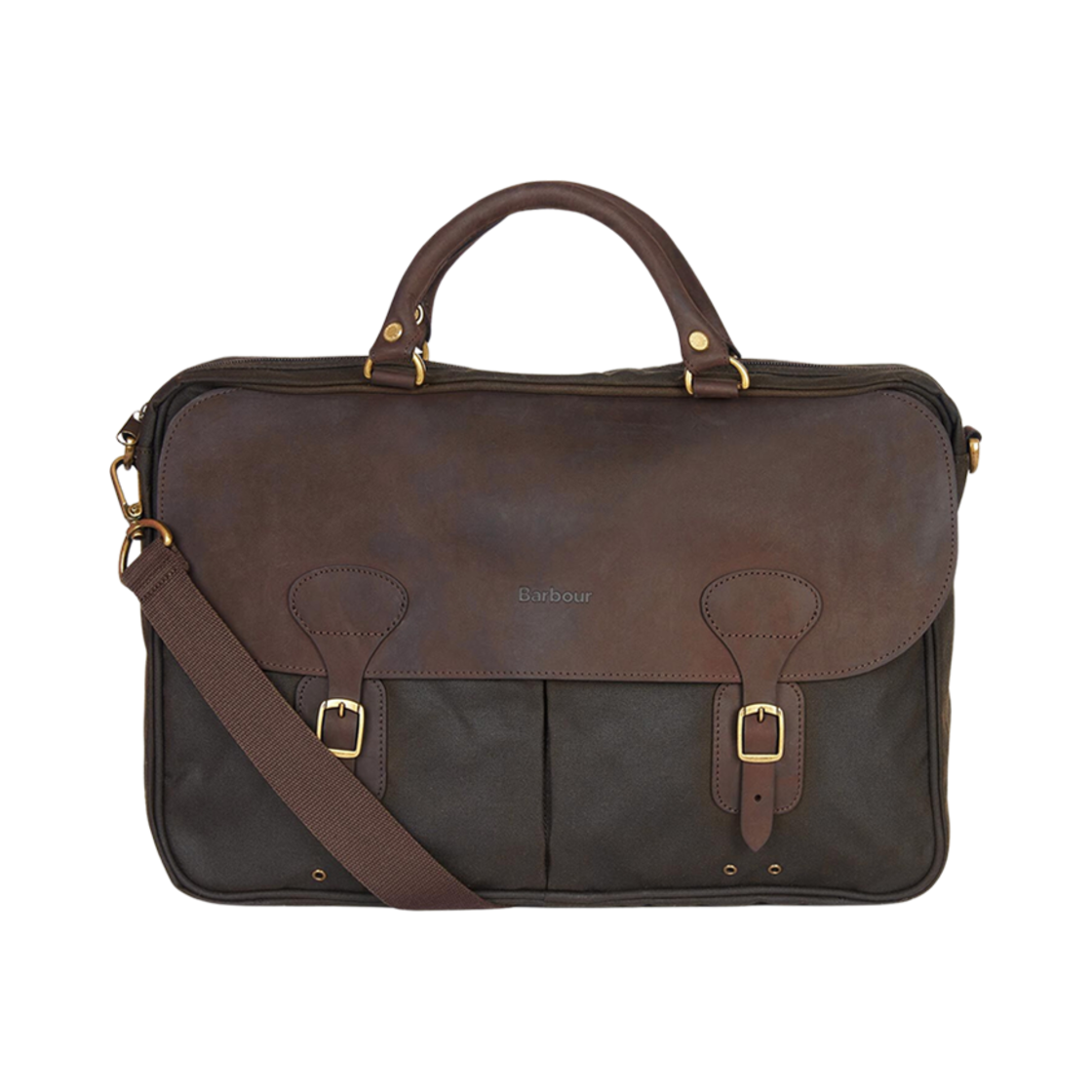 UBA0004OL71 Barbour Wax Leather Breifcase Olive