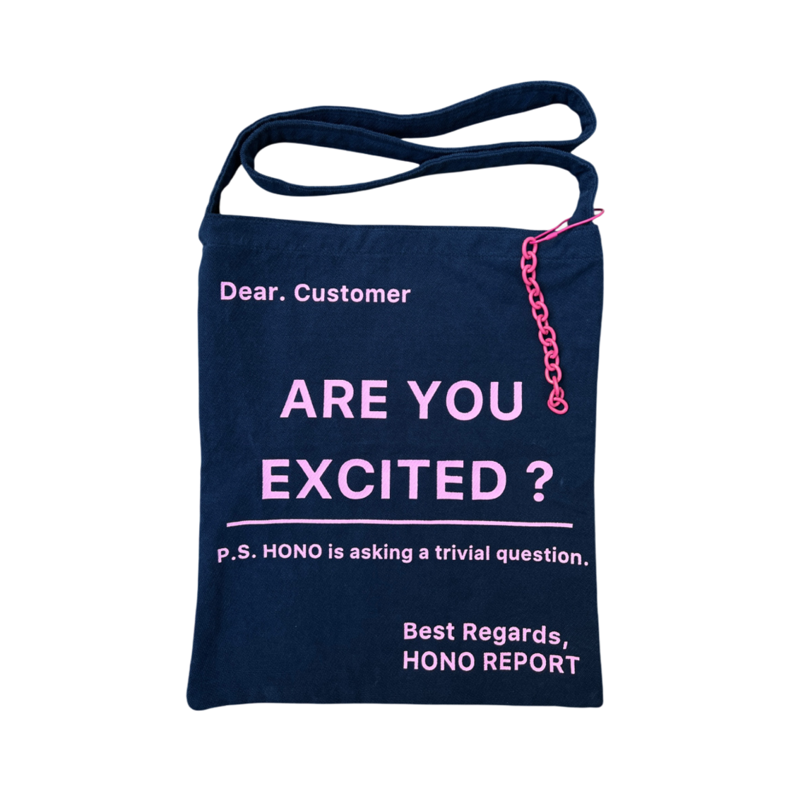 HR25ss02 Hono Report Letter Bag Navy