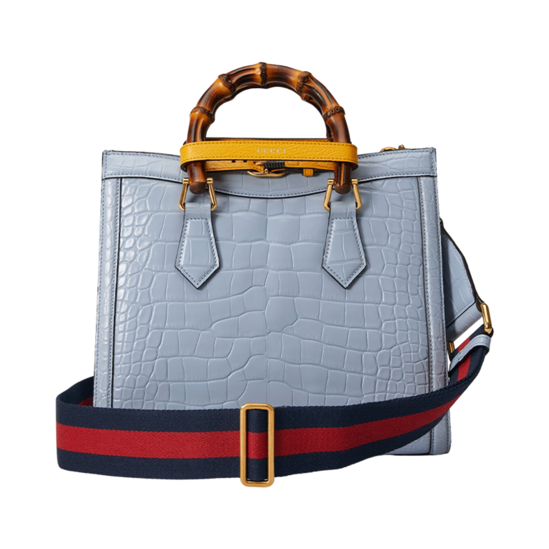 구찌 다이애나 스몰 크로커다일 토트백 라이트 블루(Gucci Diana Small Crocodile Tote Bag Light Blue) - 3