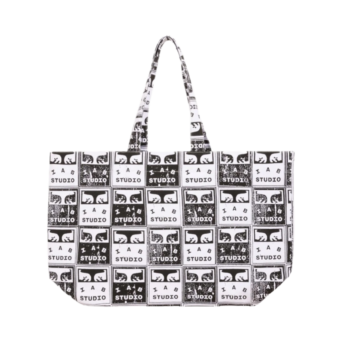 아이앱 스튜디오 x 오베이 페이디드 포스터 캔버스 토트백 블랙 화이트(IAB Studio x Obey Faded Poster Canvas Tote Bag Black White)