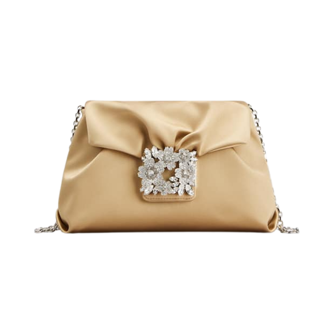 RBWANVC0100RS0C603 Roger Vivier Efflorescence Mini Clutch in Satin Brown