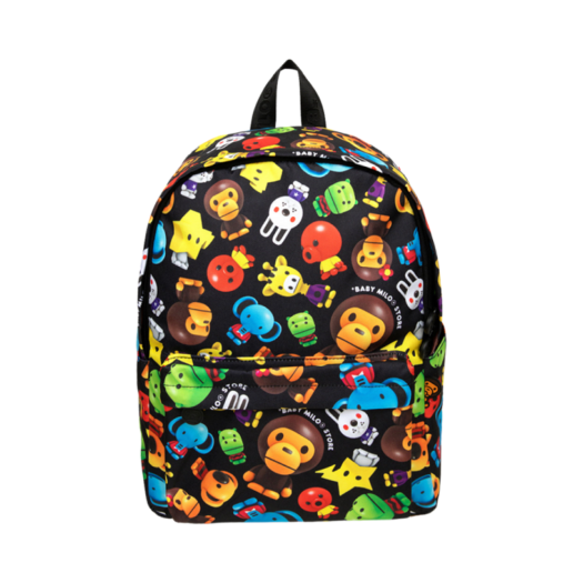 0MXBGW4275XAO BAPE Baby Milo Hard Medium Backpack Black Multi