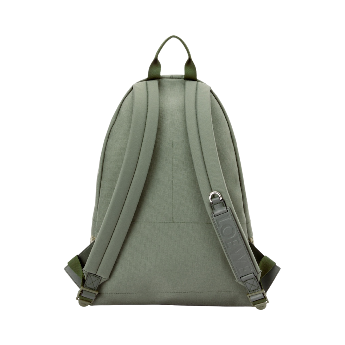 로에베 라운드 슬림 백팩 캔버스 앤 아나그램 자카드 카키 그린(Loewe Round Slim Backpack in Canvas and Anagram Jacquard Khaki Green) - 3