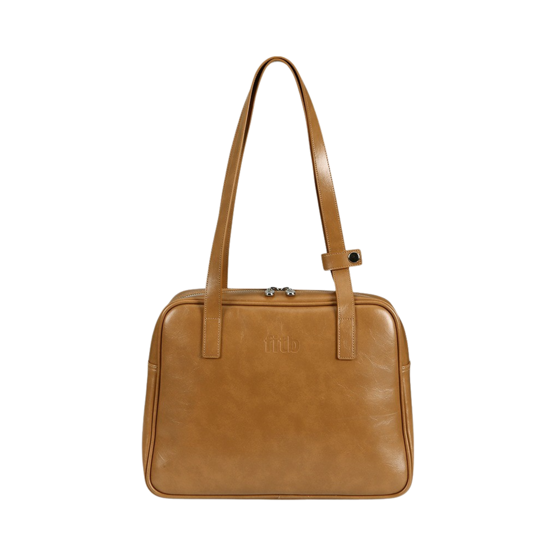 필인더블랭크 트라페즈 미들 숄더백 카멜