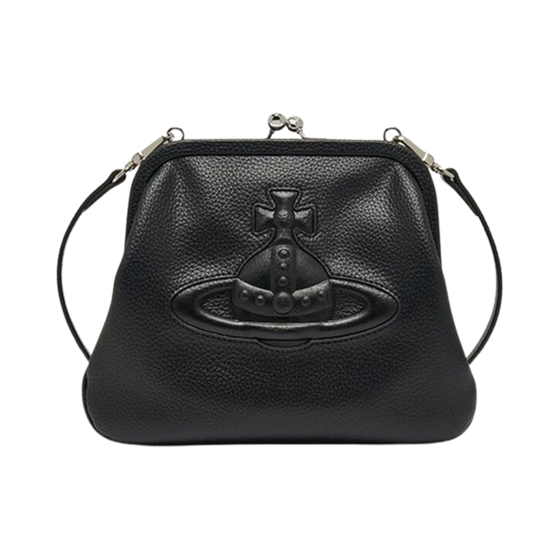 4B010009W-S000D-N403 Vivienne Westwood Re-Vegan Biogreen Grain Shoulder bag Black