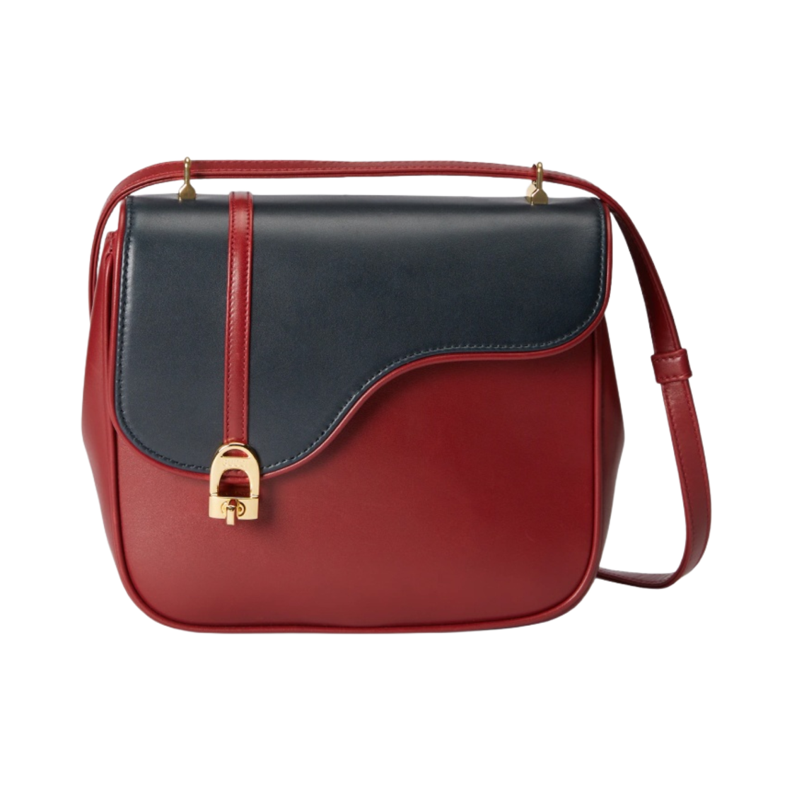 구찌 에퀘스트리안 인스파이어드 숄더백 블루 레드 레더(Gucci Equestrian Inspired Shoulder Bag Blue Red Leather) - 1