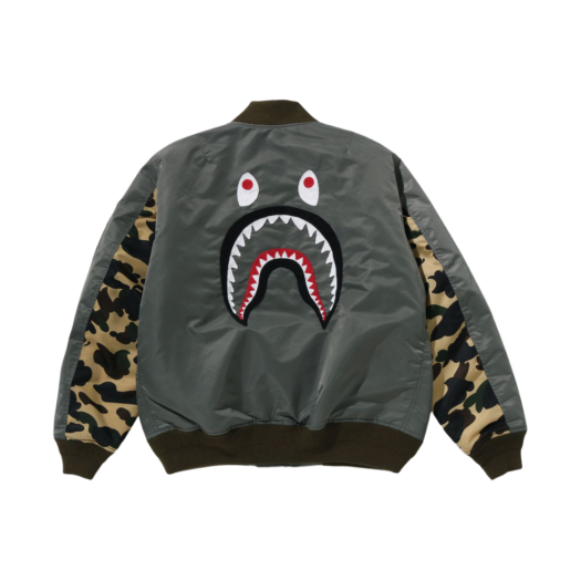 0ZXJKM141003N BAPE Shark MA-1 Grey